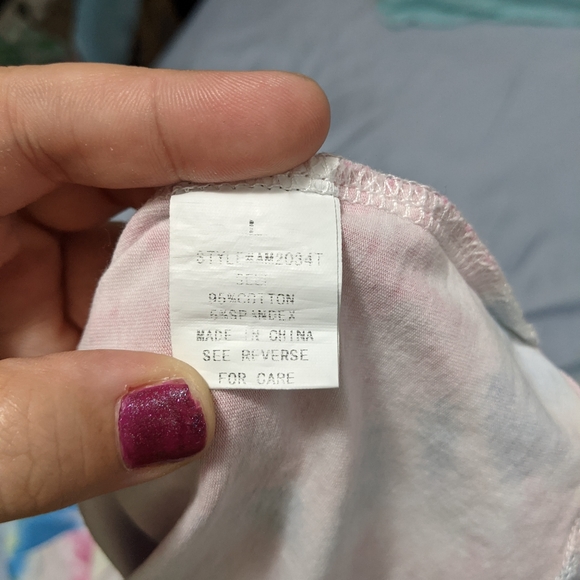 Tie dyed boxie crop top L - Picture 3 of 4